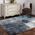 thumbnail image 4 of Blue Grey Abstract Washable Area Rugs 3'x5', Modern Graffiti Low Pile Throw Living Room Rug Non-Slip Sturdy Edge Binding Carpet for Indoor Entryway Bedside Kitchen, 4 of 9