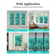 thumbnail image 6 of Window Privacy Film Turquoise Marble Stained Glass Window Film Decorative Sun Block Window Cover Farmhouse Modern Abstract Aesthetic Window Clings Static Adhesive Sticker for Bathroom 23.6"x59", 6 of 7