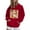 Red, variant on Wensltd Women's Casual Lightweight Hoodies with Pockets Long Sleeve Sweatshirts Loose Pullovers