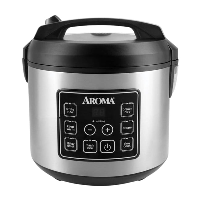 Olla Arrocera Digital Multifunción Aroma 10 Tazas | Cocción Lenta, Vapor, Flash Rice, Temporizador, Olla Bonded Granite