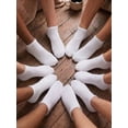 thumbnail image 2 of 12-Pairs Women's Ankle Athletic Low Cut Socks Colorful Solid Lightweight Casual Socks White, 2 of 4