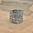 thumbnail image 5 of 81stgeneration Women's 999 Fine Silver Karen Hill Tribe Tribal Etched Spiral Print Adjustable Ring, 5 of 6