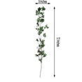 thumbnail image 6 of BalsaCircle 6 feet Green Garland 5 White Silk Rose Flowers Leaves Wedding Party, 6 of 8
