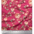 thumbnail image 1 of Soimoi Cotton Duck Fabric Leaves & Camellias Floral Printed Craft Fabric by The Yard 56 Inch Wide, 1 of 3
