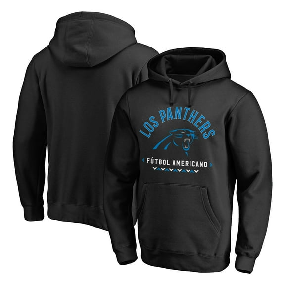 Men's Black Carolina Panthers Futbol Americano Pullover Hoodie