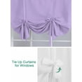 thumbnail image 3 of Purple Tie Up Curtains for Windows 45 Inch Length Balloon Curtains Kitchen Adjustable Balloon Window Shade Modern Pure Lavender Purple Tie Up Valance Bathroom Curtain Window 34"x45", 3 of 6