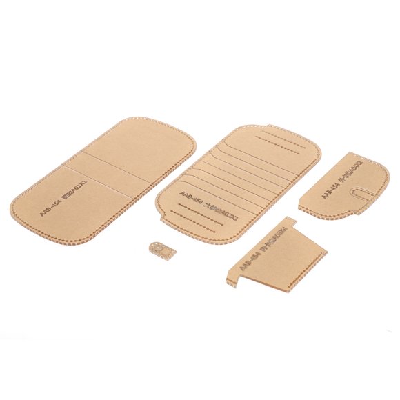 Leather Pattern Acrylic, Qualty Acrylic Material Wallet Template, Accurate Manufacturing Kids For Adult