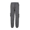 thumbnail image 4 of DYMADE Mens Fitness Casual Trousers Athletic Fit Elastic Waist Multi-pocket Jogger Sports Overalls Cargo Pant, 4 of 4