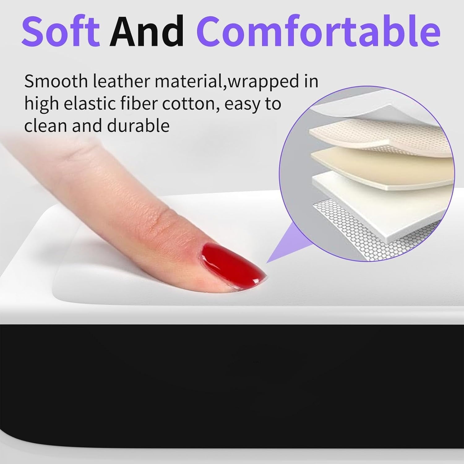 UV LED Nail Lamp with Arm Rest Pillow for Gel Polish 72W Power Nail Light Dryer with 4 Timers and Touch Screen Perfect for Salon or Home Use