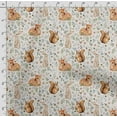 thumbnail image 4 of Soimoi Animals Print,Cotton Poplin, Sewing Fabric Sold by The Yard 42 Inch Wide,Sewing Craft Quilting/Quilt Making Fabric, White & Orange, 4 of 5
