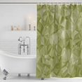 thumbnail image 3 of Sage Green Geometric Shower Curtain, Waterproof Shower Curtains for Bathroom, Modern Stereotypic Abstract Art Washable Fabric Bathtub Curtain Set Bath Decor with 12 Hooks Stall 36"x72", 3 of 8
