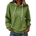 thumbnail image 1 of Camisetas de Verano Largas para Mujeres con Capucha de Manga Larga Impresa con Bolsillos para Uso Casual, Día de San Patricio, Primavera Y Verano, 1 of 8