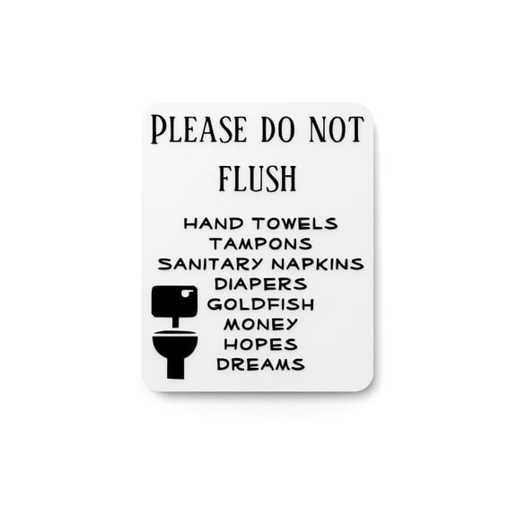 Funny Flush Bathroom Sign – Humor Wall Decor for Home and Office
