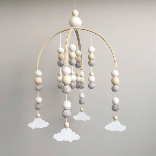 SAYOO , juguetes colgantes móviles para cuna de bebé, colgante de bola de fieltro, decoraciones de campanillas de viento SAYOO Moda