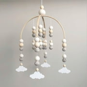 Baby Crib Mobile, Nordic Style Wooden Mobile Wind Chime Beautiful Nursery Decoration, Delight Your Child