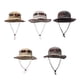thumbnail image 4 of Sombrero de pesca Minnieouse estilo japonés a prueba de sol y viento con cordón Gris blanco, 4 of 6