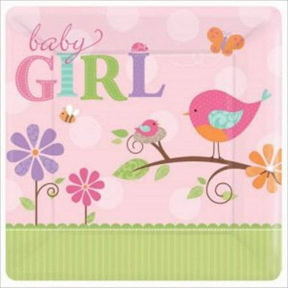 Tweet Baby Girl Large Paper Plates (8ct)