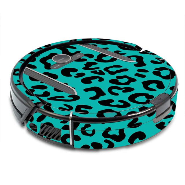 MightySkins Skin Compatible with Shark Ion Robot R85 Vacuum - Teal Leopard | Protective, Durable, and Unique Vinyl Decal wrap Cover | Easy to Apply, Remove, and Change Styles | Made in The USA