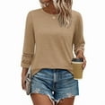 thumbnail image 3 of Ronuti Womens 3/4 Sleeve Tops Ladies Blouses Crew Neck T Shirts for Women Loose Fit Tunic Tops, 3 of 9