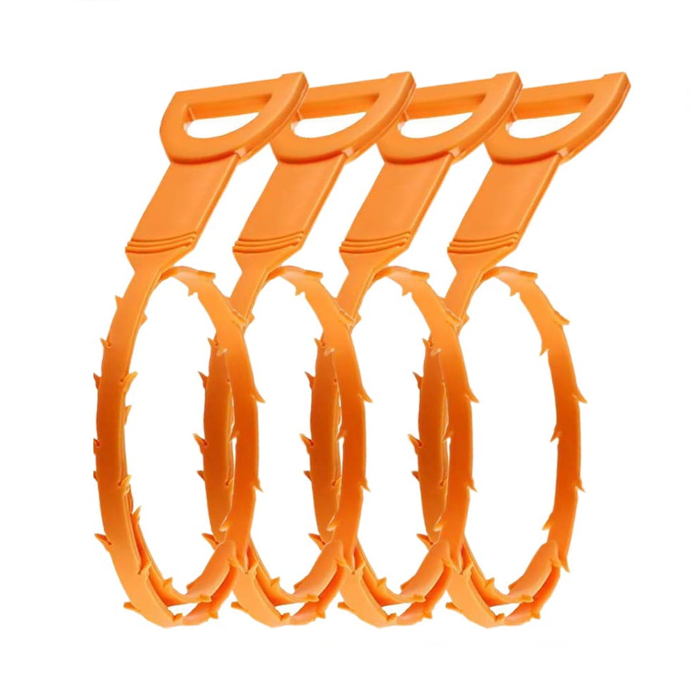 Fysho 4PCS Drain Snake, Hair Grabber Tool, Drain Clog Remover, Drain