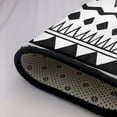 thumbnail image 6 of YFYANG 36"x24" Non-Slip Flannel Carpet Doormat, Living Room Bedroom Office Decorative Area Rugs, Indoor Black and White Bohemian Stripes Floor Mats, 6 of 7