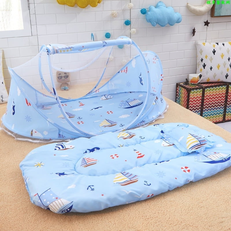 baby bed tent with mosquito net and pillow