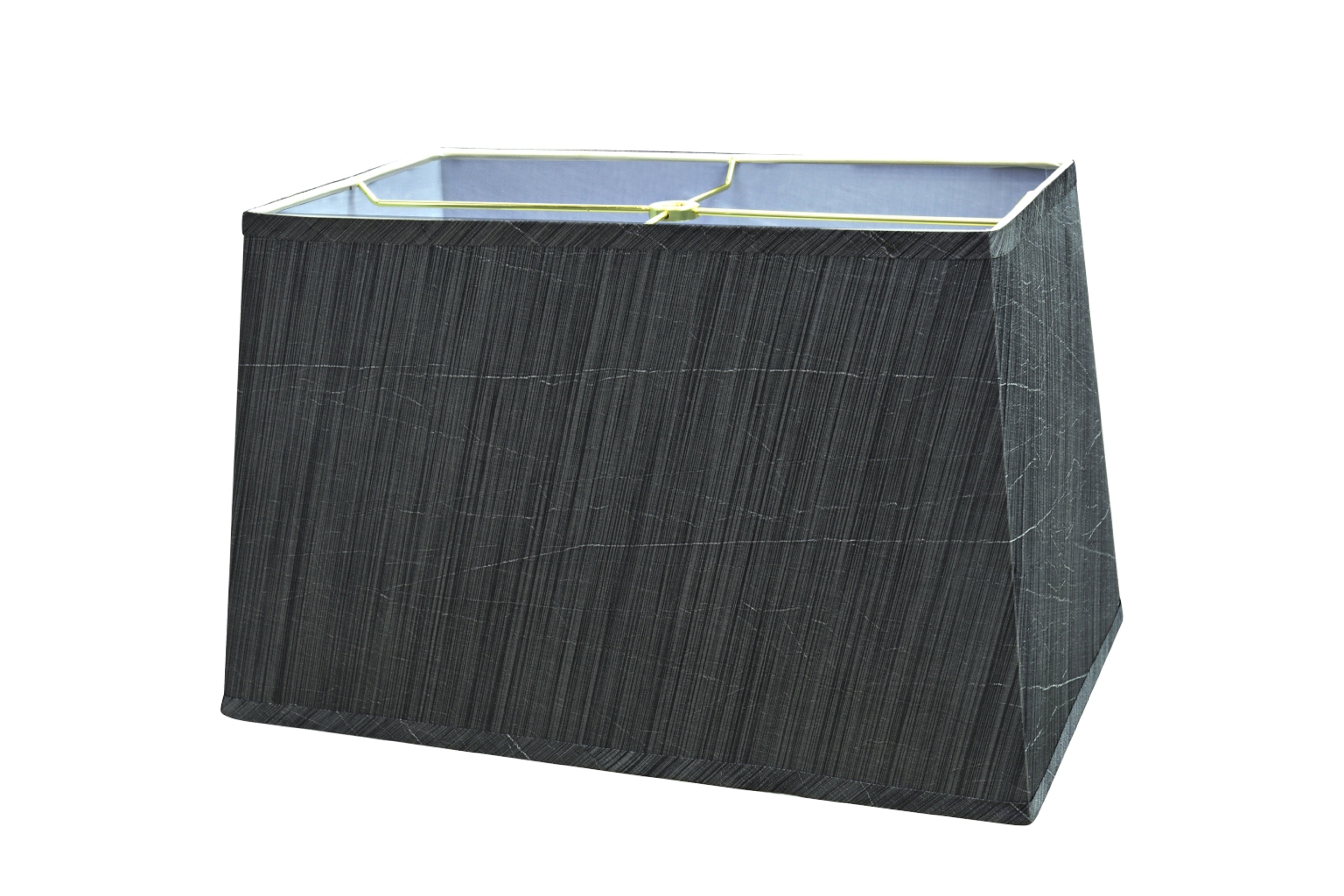 Aspen Creative 36022, Transitional Rectangular Hardback Shaped Spider Construction Lamp Shade in Grey & Black, 10" + 16" wide (8" + 14") x (10" + 16") x 10"
