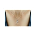 thumbnail image 2 of JewelersClub White Diamond Accent Sterling Silver Ribbon Heart Pendant, 18", 2 of 3