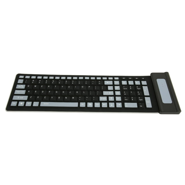 Foldable Silicone Keyboard Flexible Keyboard Roll Up Keyboard USB Wired Soft Waterproof Computer Keyboard 103 Keys For PC Laptop Notebook