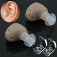 thumbnail image 2 of 2x In-ear Invisible Adjustable Volume Hearing Aids, 2 of 5