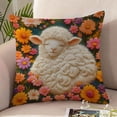 thumbnail image 7 of CREATITOY Imitation 3D Embroidered Pillow Cover Decorative Cushion Case for Sofa Bedroom Home Decor, 7 of 7
