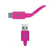 "Flat Charge-Sync Cable for Micro USB Devices - Pink 48"", Cable or 48 USB for Micro Devices chargers connected with help Pink car ChargeSync keep.., By PureGear Ship from US"