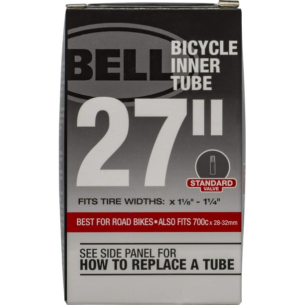 Timbre con tubo interior para bicicleta, 27 x 1 1/8 pulgadas, 1 1/4 pulgadas Schrader