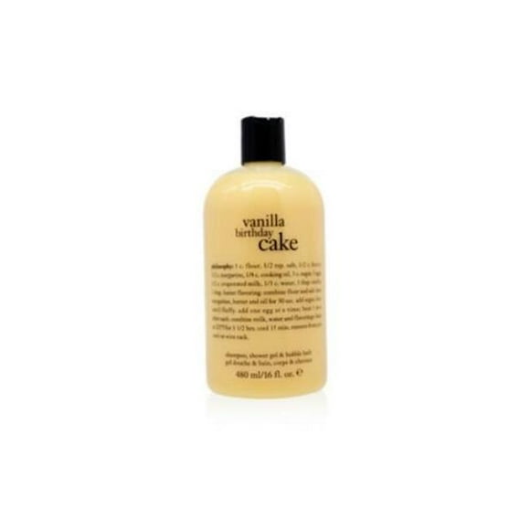Philosophy PHYVSG16B 16.0 oz Vanilla Birthday Cake Shampoo & Shower Gel & Bubble Bath for Women