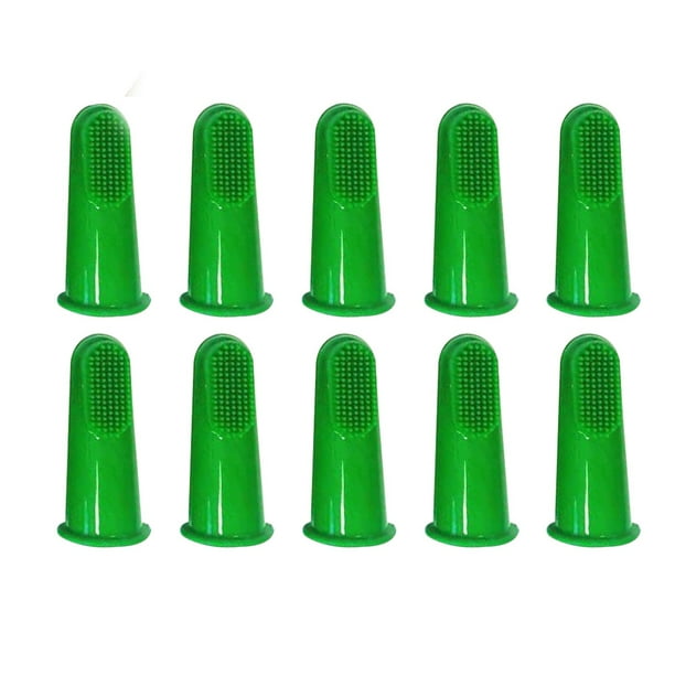 Greswe Finger Toothbrush For Dogs For Easy Dog Teeth Cleaning Bad Breath Use With Dog Toothpaste For Best Dental Care 10 Pack For Small Medium Siz