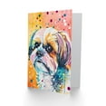 thumbnail image 2 of Artery8 Greeting Card Colourful Shih Tzu Portrait Dog Lover Watercolour For Child Kids Birthday Card, 2 of 3