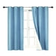 thumbnail image 4 of Cortina opaca de seda sintética azul claro con forro, 1 panel, 100 % opaca, para dormitorio, decoración del hogar, con ojales, 160 cm de largo, Adam, 4 of 6