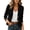 Black, variant on Cropped Blazer for Women Button down Long Sleeve Open Front Suit Jacket Commuting Business Casual Blazer