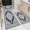 thumbnail image 2 of BlueDreamer Kitchen Rugs，Non Slip 3Pcs, Kitchen Mats for Floor Waterproof & Stain Resistant Carpet Area Rug for Kitchen, Laundry Room, Hallway, 2 of 12