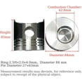 thumbnail image 3 of 4PCS K4M Piston + Piston Rings STD With Full Gasket Kit For Mitsubishi K4M Engine B25 S30 B30 S550 B550 S580 Loader For Caterpillar MS040 ME40 Excavator Combustion Chamber 42.8mm, 3 of 9