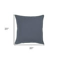 thumbnail image 4 of Slate Blue Solid Color Flange Edge Throw Pillow, 4 of 8
