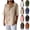 #05 Khaki, variant on Linen Blouse Womens Half Sleeve Cotton Linen V-Neck Button Down Shirt Casual Office Work Tops for Ladies Elegant Loose Fit Tunic Top Solid Color Blouse Tee Shirt Going Out Tops
