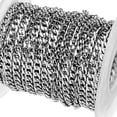 thumbnail image 4 of 1 Roll Stainless Steel DIY Link Chain Necklaces for Jewelry Making - 5mm, 4 of 6