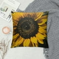 thumbnail image 2 of Chilfamy Throw Pillow Covers Sunflower Yellow Black Sun Flowers Decor Pillowcases Square Hidden Zipper Home Cushion Decorative Pillowcase White, 2 of 5