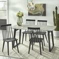 thumbnail image 3 of TMS Lowry Farmhouse Spindle Back Wood Dining Chair, Set of 2, Black, 3 of 6