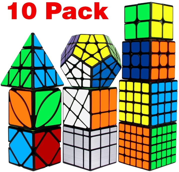 Rubiks Cube Educational Toys Cube Rubiks Cube Black 10 Piece Set 