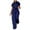 Blue, variant on S LUKKC LUKKC 2 Piece Sets for Women Casual Summer Travel Vacation Outfits Loose Short Sleeve Pullover Top Matching Wide Leg Pants Sets Tracksuit Suits
