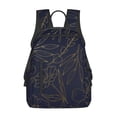 thumbnail image 1 of Balery Copper-Gold Gloss Outline Flower Mochila Ligera para Hombres y Mujeres – Resistente y Impermeable, Ideal para la Escuela, el Trabajo, los Viajes y el Uso Diario, 1 of 7