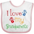 thumbnail image 3 of Inktastic I Love My Grandparents Boys or Girls Baby Bib, 3 of 4