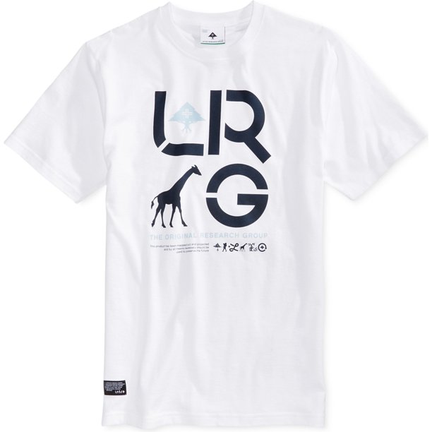 Camiseta gráfica con logotipo LRG para hombre, blanca, pequeña LRG Camiseta gráfica